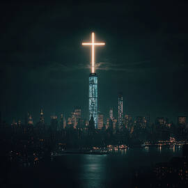 Christ Over The City 2 by Gian Smith