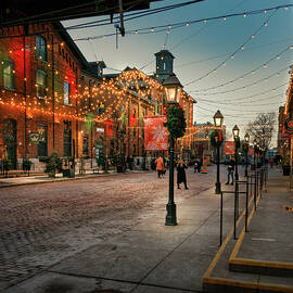 Christmas Market Blue Hour by DEE POTTER