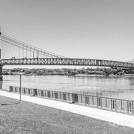 Cincinnati Roebling Bridge Black and White Photo by Paul Velgos