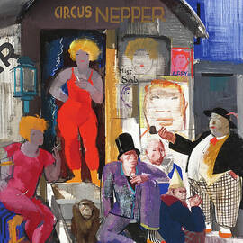 Circus nepper by Aba-Novak Vilmos - Hungarian painters by Aba-Novak Vilmos