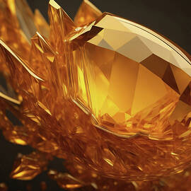 citrine Gemstone abstract 001 by Flees Photos