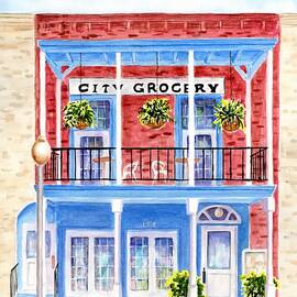 City Grocery Oxford Mississippi 2 by Carlin Blahnik CarlinArtWatercolor