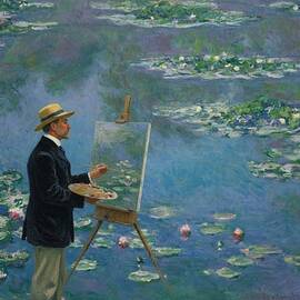 Claude Monet Painting Water Lilies -2026- Scott D Van Osdol  by Scott D Van Osdol