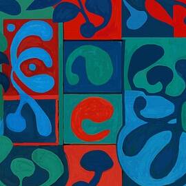 Color Fugue - Vibrant Organic Expression  by Sonja Kraft