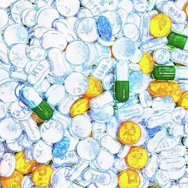 Colorful Assortment of Pills and Capsules by Bruce Block