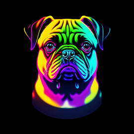 Colorful Rainbow Pug by Flippin Sweet Gear