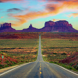 Colorful sunset over Monument Valley, Utah by Miroslav Liska