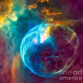 Colorful Wall Art Nebula by Stefano Senise