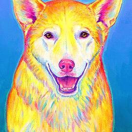 Colorful Yellow Dog by Rebecca Wang