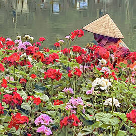 Colors of Hoan Kiem Lake in Hanoi by Rebecca Herranen