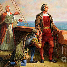 Columbus In Sight Of Land by Gherman Komlev