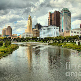 Columbus Ohio Skyline Reflections by Adam Jewell