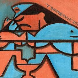 Bass Fishing Derby Art Print by Tommervik