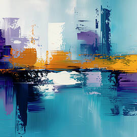 Contemporart - Manhattan Blue I by Philippe HUGONNARD