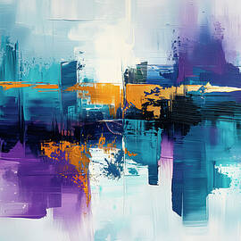 Contemporart - Manhattan Blue III by Philippe HUGONNARD