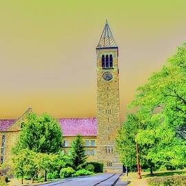 Cornell's McGraw Clock Tower Landscape by Bruce Block
