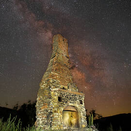 Cosmic Fireplace - 4x5 Crop by Mike Lee