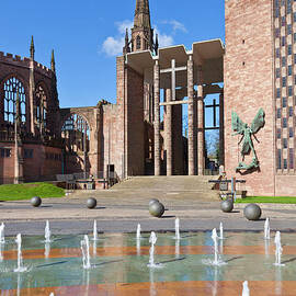 Coventry old and new Cathedral, Coventry, England, UK by Neale And Judith Clark