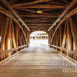 Crown Point Indiana Covered Bridge Interior by Paul Velgos
