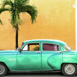 Cuba Fuerte Collection - Beautiful Retro Green Car by Philippe HUGONNARD
