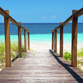 Cuba Fuerte Collection - Wooden Jetty on the Beach by Philippe HUGONNARD