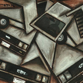 Cubism Delorean Cars Art Print by Tommervik