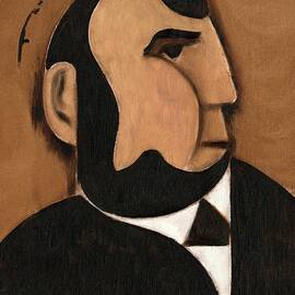 Cubist Abraham Lincoln Art Print by Tommervik