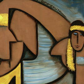 Cubist Hawaii Hula Girl Art Print by Tommervik