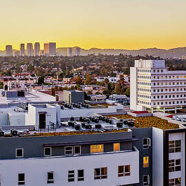 Culver City at Dusk 30 x 40 Panel 1 by Kelley King