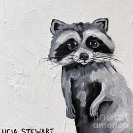 Curious Raccoon by Lucia Stewart