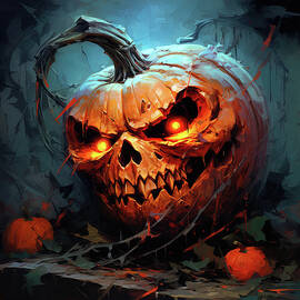 Cursed Halloween Pumpkin, 03 by AM FineArtPrints