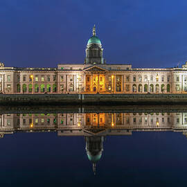 Custom House Reflection In The River Liffey, Dublin, Ireland by Adrian Hendroff