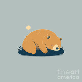 Cute Lazy Bear by Amir Faysal