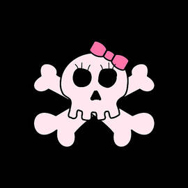 Cute Pink Skull And Bones by Flippin Sweet Gear