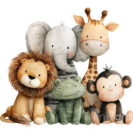 Cute Safari Animals by Elisabeth Lucas