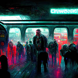 Cyberpunk Subway, 04 by AM FineArtPrints