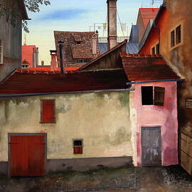 Das Haus des Metzgers - The House of the Butcher by Rudolf Wacker by Rudolf Wacker