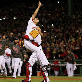 David Ross and Koji Uehara by Rob Carr
