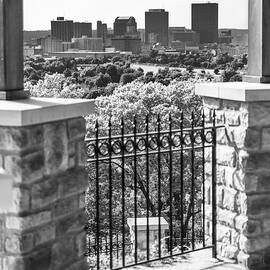 Dayton Ohio Black And White Skyline by Dan Sproul