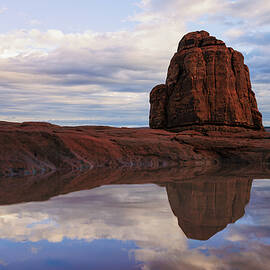 Desert Monolith Reflection, Arches National Park by Robert Niemeier