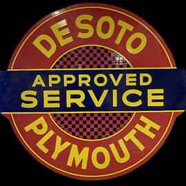 Desoto - Plymouth Antique Sign by Flees Photos