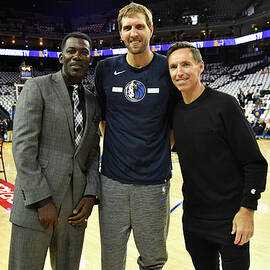 Dirk Nowitzki, Steve Nash, and Michael Finley by Jesse D. Garrabrant