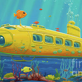 Diving into a Psychedelic Sea - The Birth of Yellow Submarine #1 by Antonios Valamontes