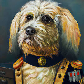 Dog of the Napoleonic Army, 01 by AM FineArtPrints