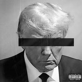 Donald Trump Mugshot Parental Advisory Album Cover by Viral Guy