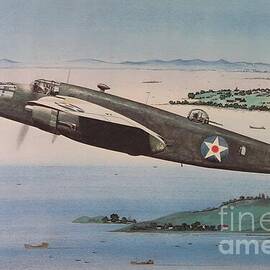 Doolittles Tokyo Raid - Watercolour by Antonios Valamontes