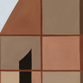 Door Through Window - Geometric architectural abstract by Georgia O'Keeffe