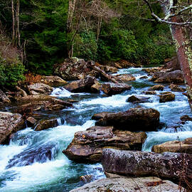down stream from glade creek grist mill by Flees Photos