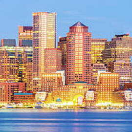 Downtown Boston Morning Skyline Panoramic by Paul Velgos
