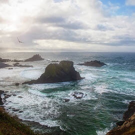 Dramatic Coastal Cliff Yaquina Head Oregon by Dan Sproul